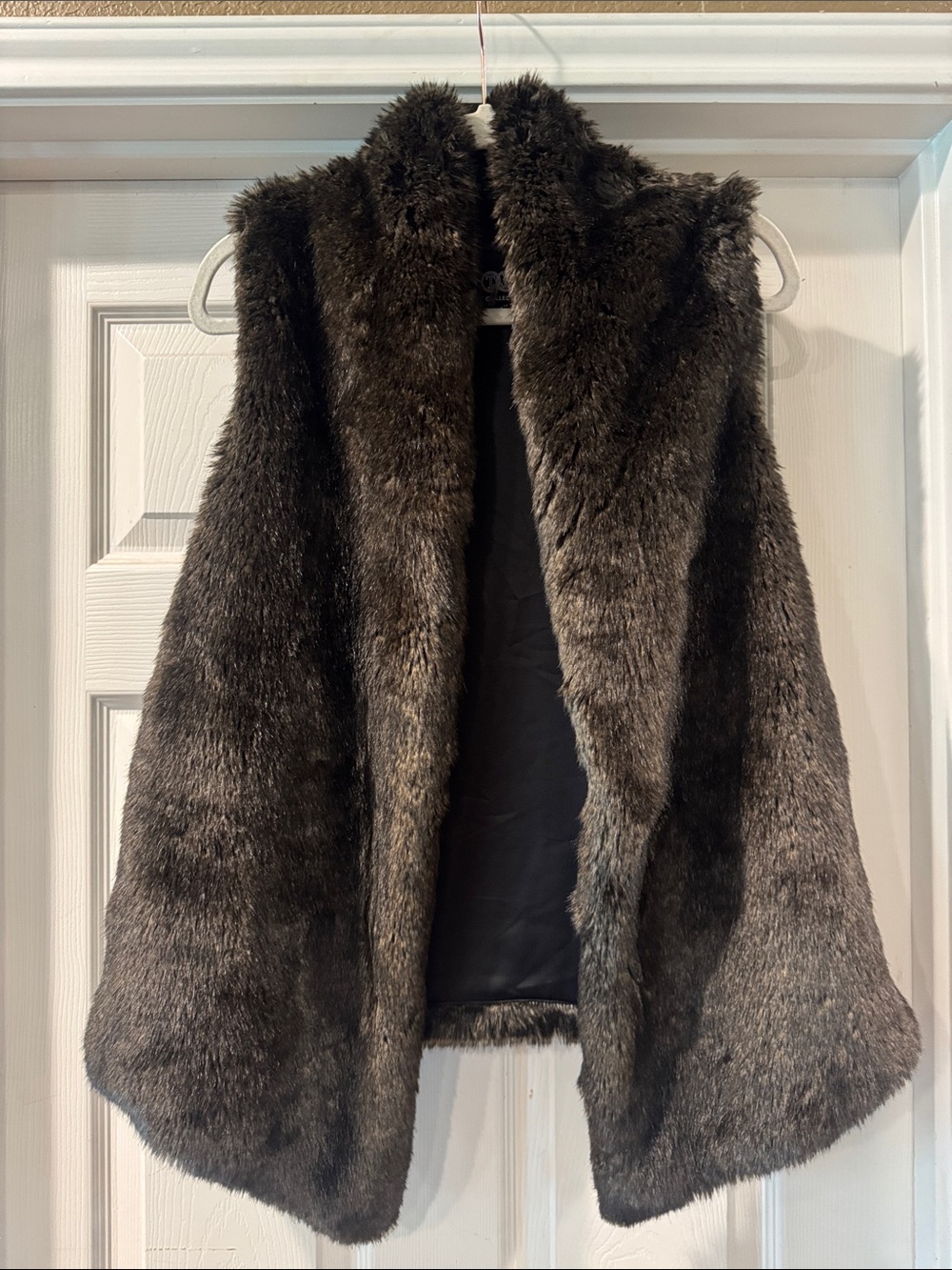 Tart Collections Dark Brown Faux Fur Vest